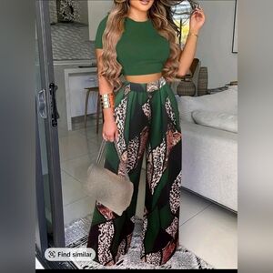 Stylish Green and Black Women's Jumpsuit
